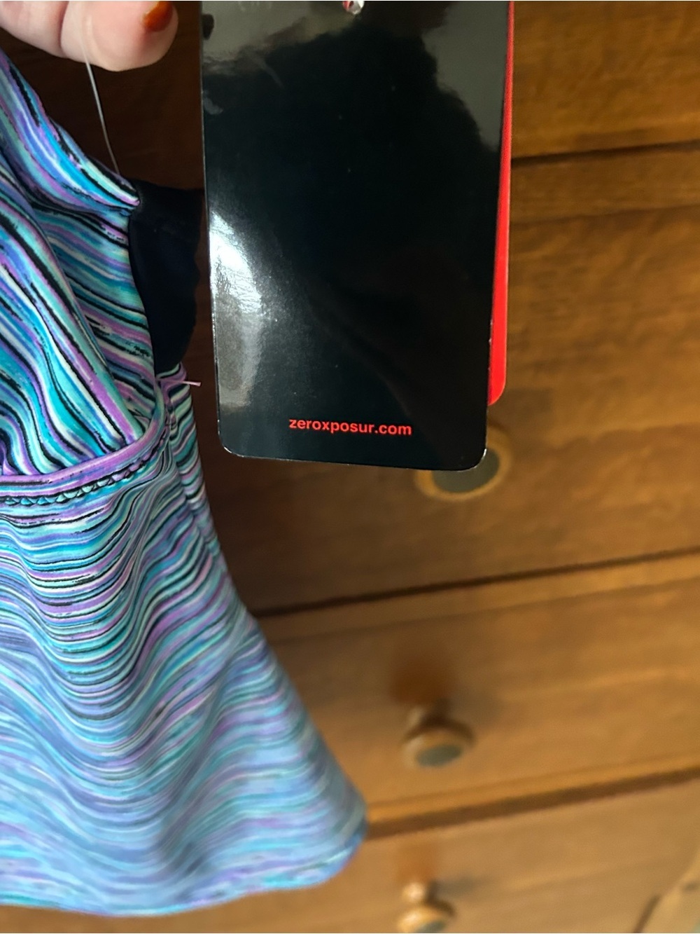 NWT-ZeroXposur Women’s Multicolor Striped Tankini Top-Size 6 - Picture 3 of 9